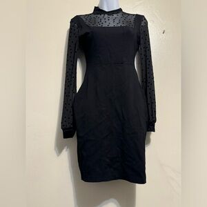 Fashion nova black long sleeve dress size:small